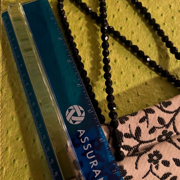 MENA New York Black & White Embroidered W/ Fringe and Beaded Handle Mini Purse - Picture 5 of 8